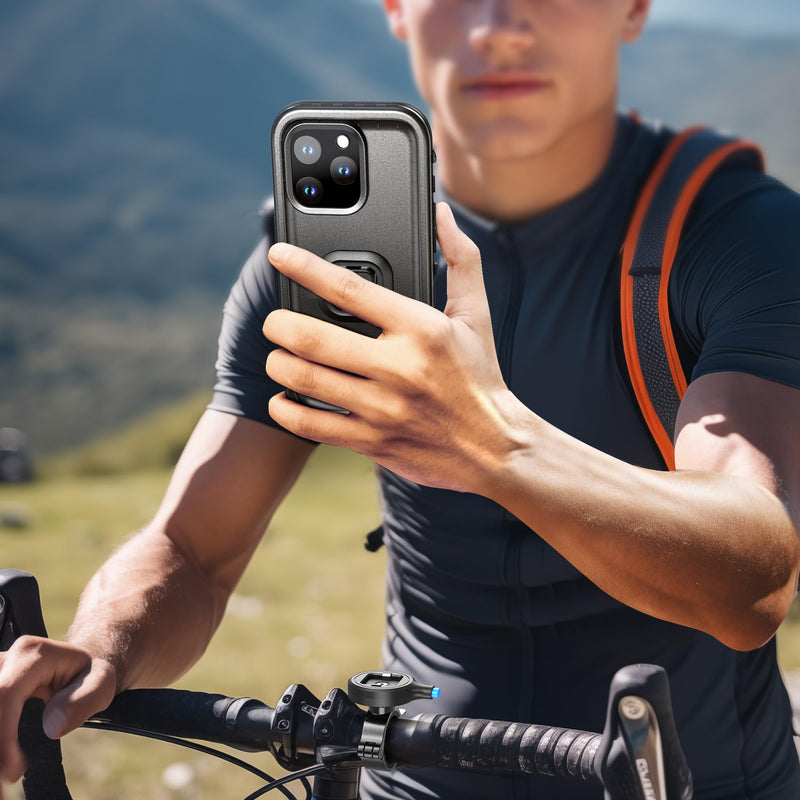 SPORTLINK Bike Phone Holder for iPhone 15 Pro Max - Motorcycle Phone Mount [Aluminium][360° Rotatable][1s Quick Release][IP68 Waterproof] Bicycle Motorbike Handlebar Cell Phone Holder