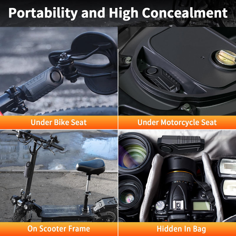 [AUSTRALIA] - WSDCAM Wireless Bike Alarm with Remote, Rechargeable 113dB Loud Bicycle Alarm System Anti Theft, IP65 Waterproof, Bike Alarms for E-bikes, Motorcycles, Scooter, Outdoor Riding and Cycling Safety 