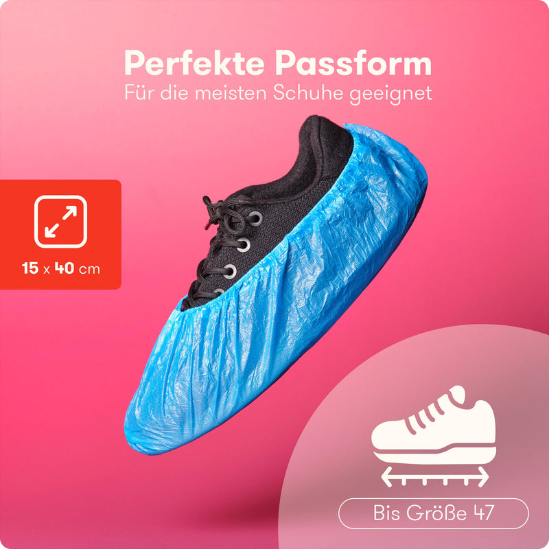 Disposable Shoe Covers (Pack of 100) - Practical CPE Covers for Shoes (3 g) - Robust Disposable Overshoes for Hygiene and Protection - Perfect for Home, Clinic, Laboratory and Crafts 1