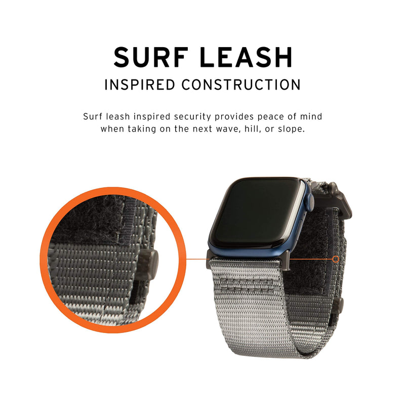 URBAN ARMOR GEAR UAG Compatible with Apple Watch Band 49/46/45/44mm iWatch Series Ultra 3/Ultra 2/Ultra/4-11/SE3/SE2/SE, High Strength Nylon Weave Replacement Strap, Active LE Dark Grey
