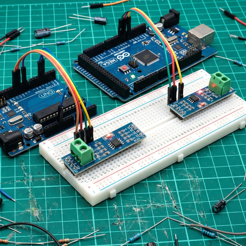 10PCS RS-485 Communication Transceiver MAX485 RS485 Transceiver Module | 5V Development Accessories, Board TTL UART Serial to RS-485 Instrument Interface Module, for Industrial-Control