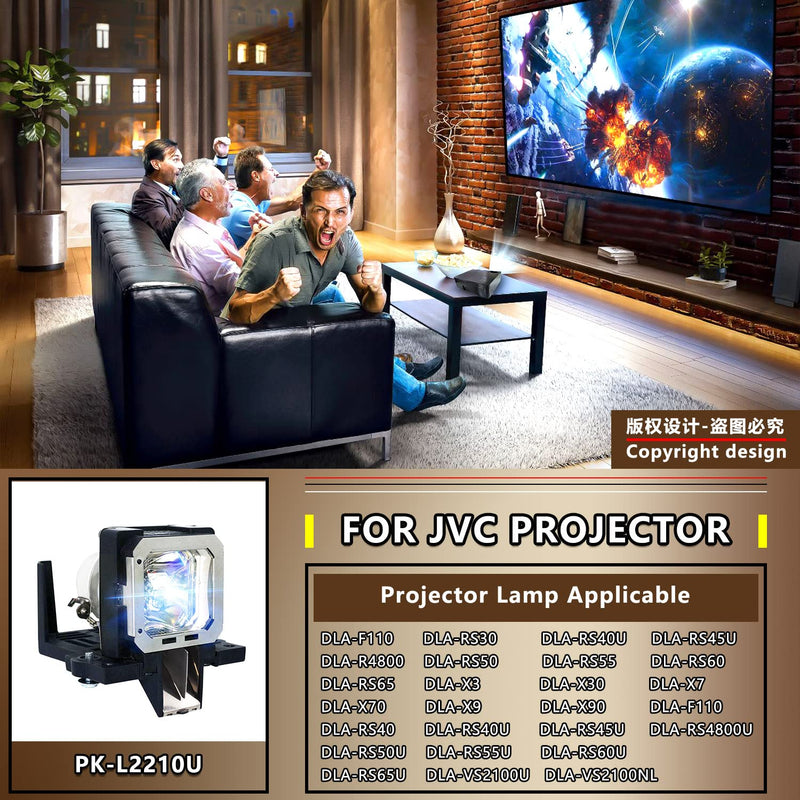 STAR-LAMP PK-L2210U Replacement Projector Lamp Bulb for JVC DLA-F110/RS30/RS40U/RS45U/R4800/RS50/RS55/RS60/RS65/VS2100U/X3/X30/X7/X70/X9/X90 DLA-F110; DLA-RS40; DLA-RS40U