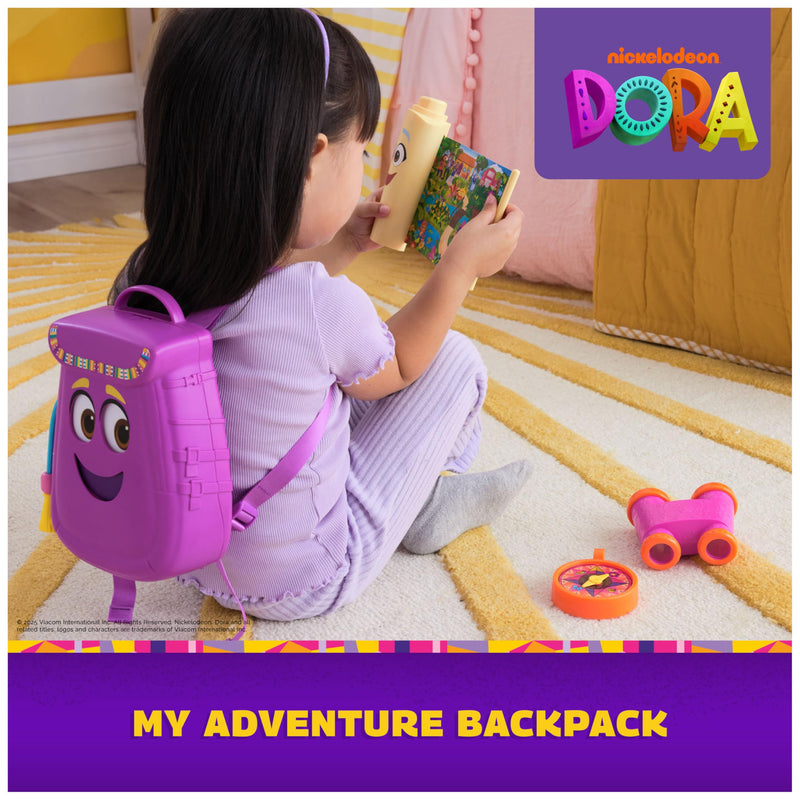 [AUSTRALIA] - Dora, My Adventure Backpack, with Explorer Accessories‚ Toy Binoculars, Map & Compass, Kids Toys for Girls & Boys Ages 3 & Up 