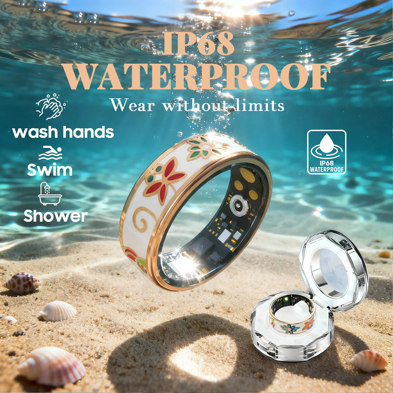 Smart Ring for Women & Men - No Subscription Fee Fitness Tracker with Sleep Tracking, Heart Rate, SpO2 - IP68 Waterproof for iPhone Android - Activity Tracker (9) 9