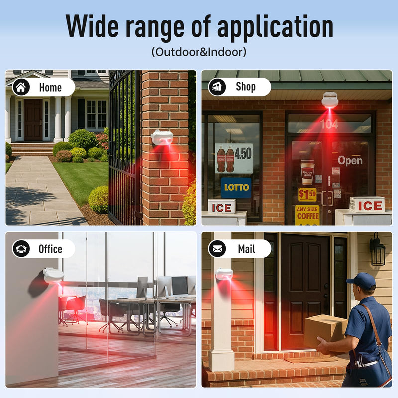 Driveway Alarm – 1200 ft Range Wireless Outdoor Motion Sensor, Dual-Tech PIR + Microwave, 17 Chimes, IP64 Weather-Resistant, Mute & Vibration (1 Receiver+ 1 Sensor) 1 Receiver+ 1 Sensor