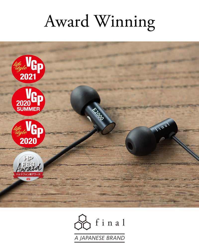 Final Canal Type Earphone E2000 FI-E2DALã€Japan Domestic Genuine productsã€‘ Black