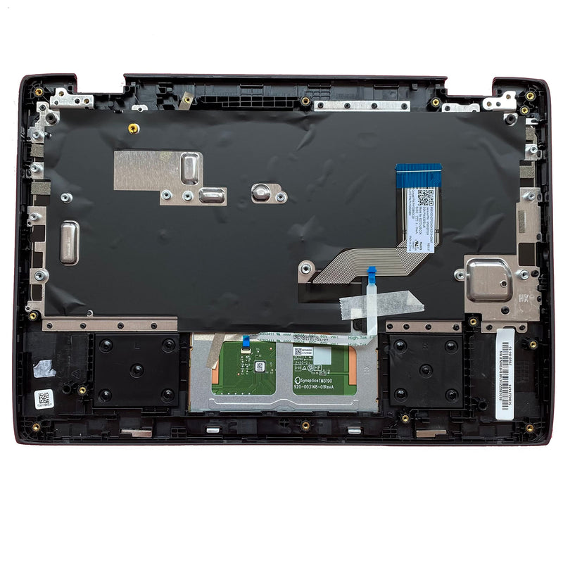 Replacement Laptop Upper Case Palmrest Keyboard Assembly Part for Lenovo Chromebook 100E 2th AST 5CB0Z21474 Black