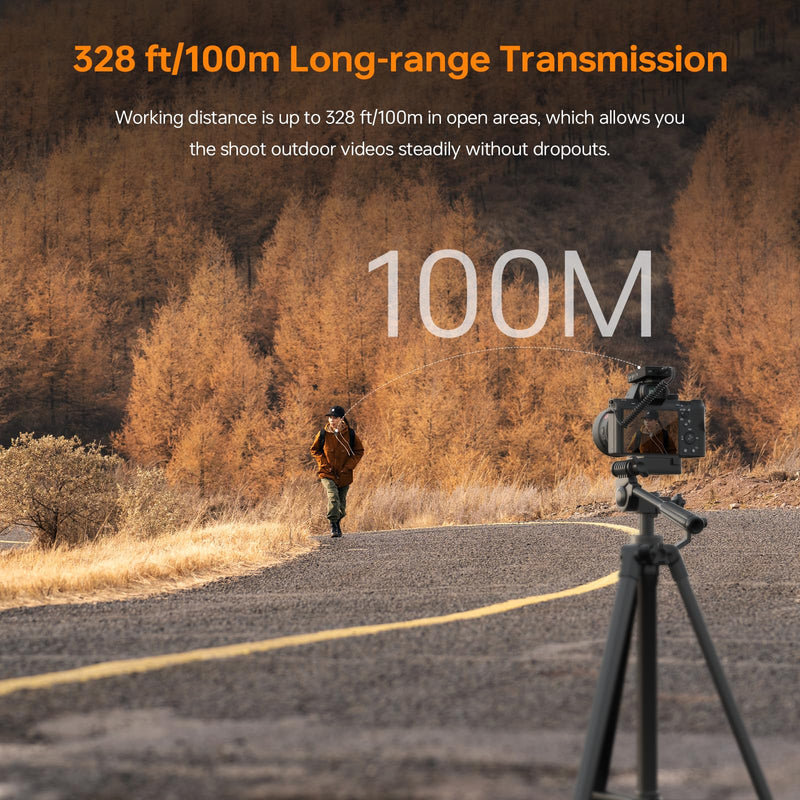 Comica BoomX-D2 - Wireless Microphone System for Cameras, Camcorders, Smartphones, Laptops, Compact Wireless Lavalier Lapel Microphone with Safety Audio Track, Noise Reduction, 328' Range, Low Latency