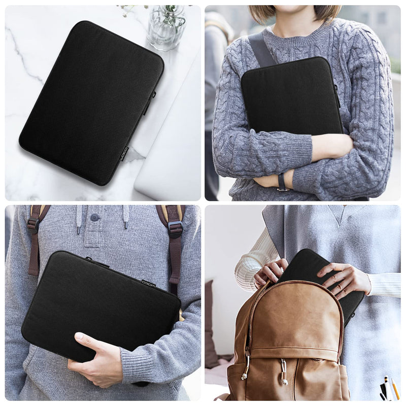 MoKo 9-11 Inch Tablet Sleeve Bag Carrying Case Fits iPad air 5 10.9" 2022, iPad Pro 11 M2 2022-2018, iPad 10th 10.9,iPad 9/8/7th Gen 10.2,iPad Air 4 10.9/Air 3 10.5,Tab S8/S9 11", Black