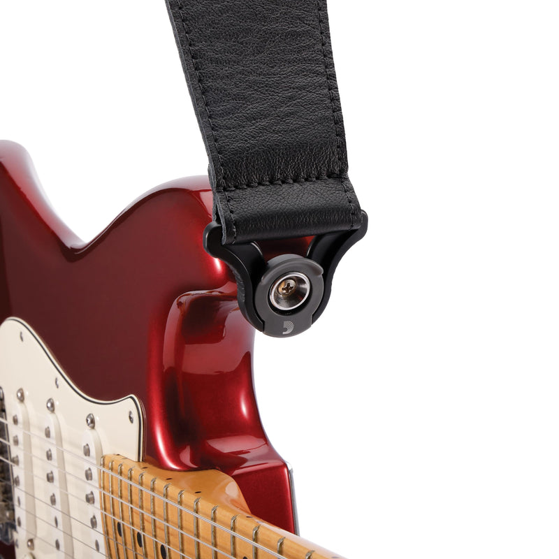 D'Addario Auto Lock Guitar Strap - Acoustic & Electric Accessories Black 2.5" Width