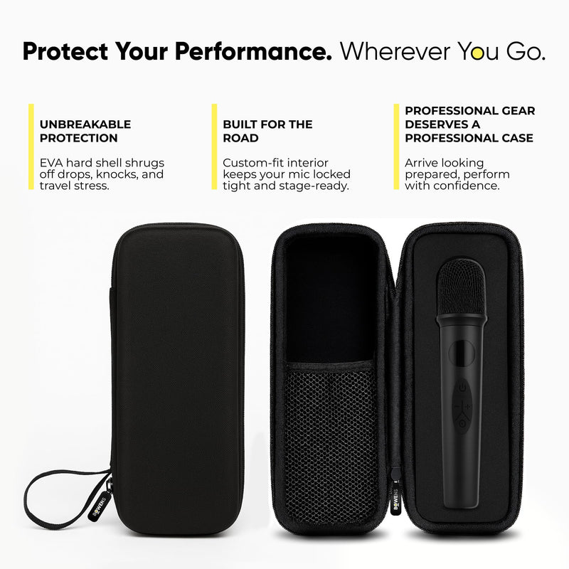 [AUSTRALIA] - Bowens Wireless Microphone System – Karaoke Microphone Wireless with Receiver, Echo Control, LCD Display, USB-C Charging, 6.35mm Adapter – Cordless Mic for Singing, Speaking Parties, Events 