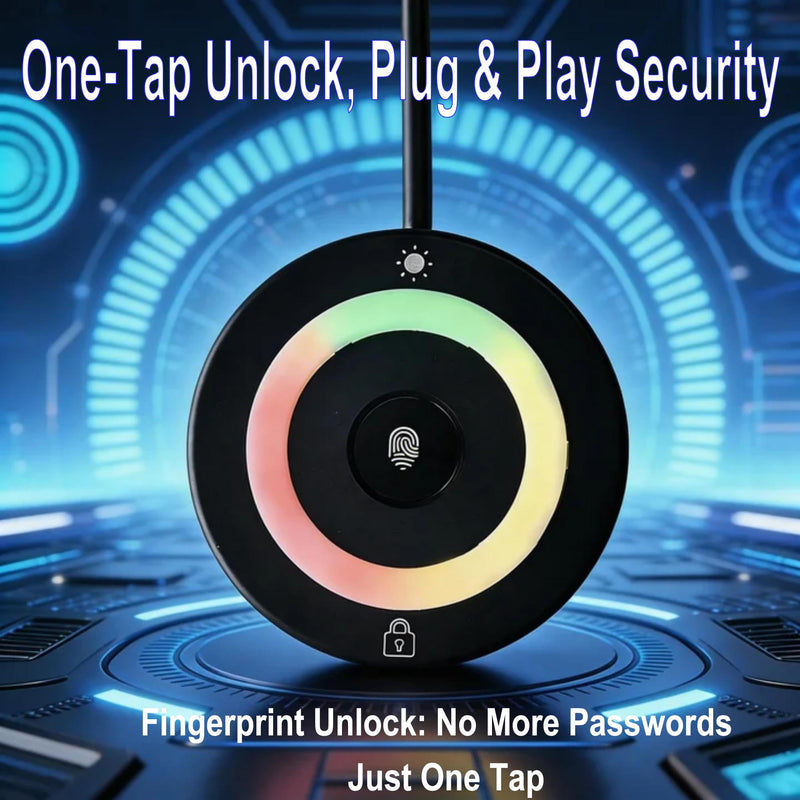 [AUSTRALIA] - USB Fingerprint Reader for PC & Laptop, Windows Hello Biometric Scanner with 360° Touch, Fast Login <1s, Portable Security Key for Windows 10/11 