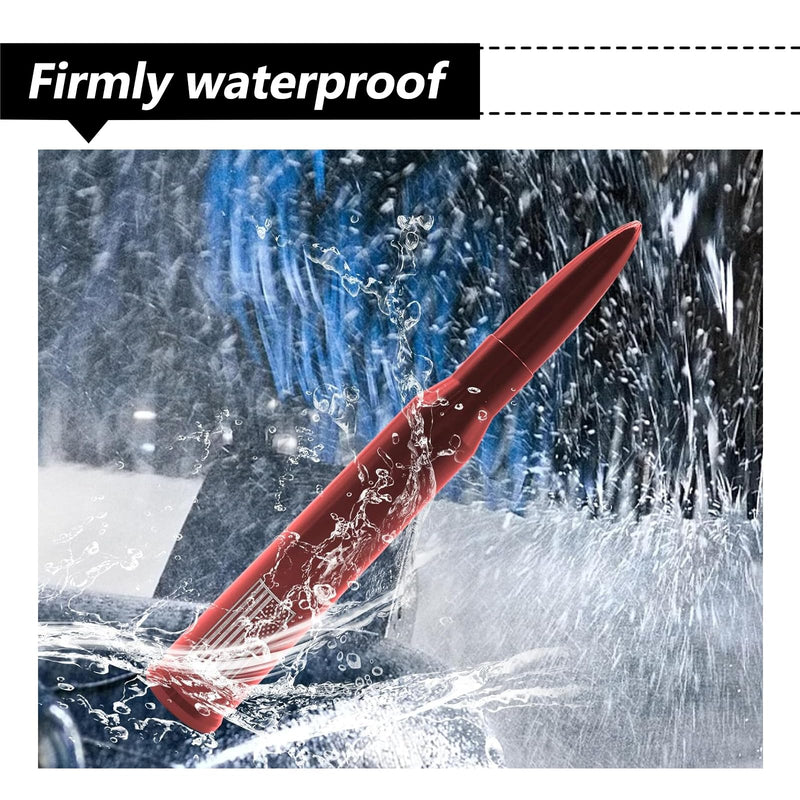 1 PC Car Bullet Antenna, Retractable Antenna Replacement, Enhanced Signal Receiver, Antenna with Screw Spacer, Compatible with Ford F150 Wrangler Jeep Chevrolet (Red) Medium Red