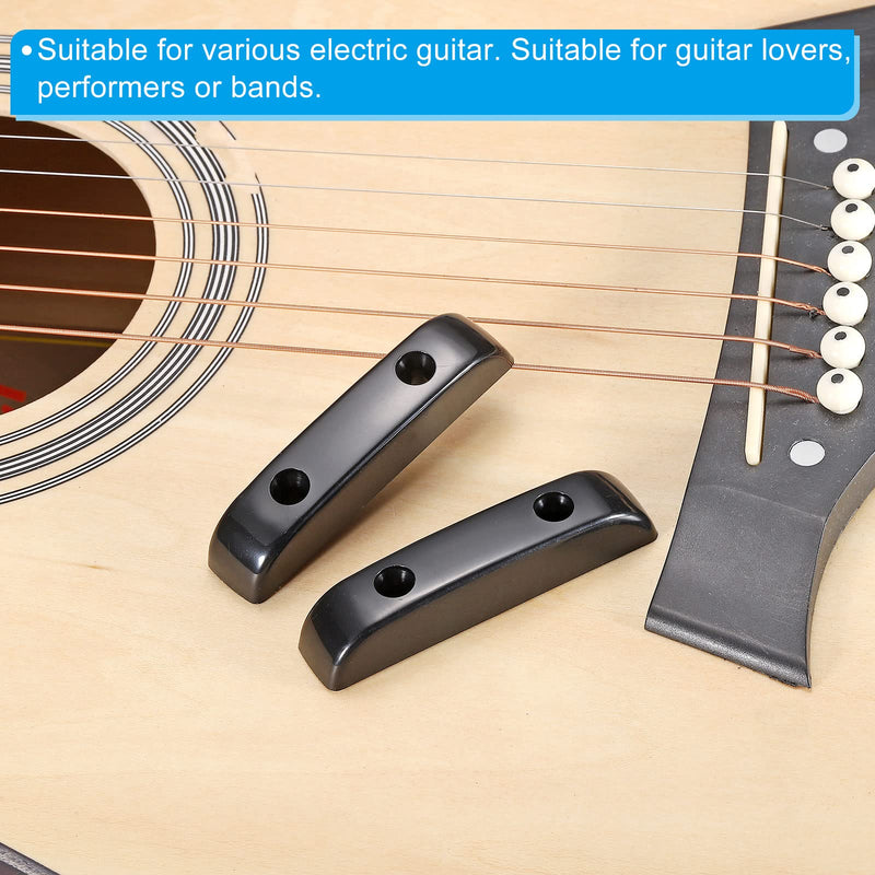 MECCANIXITY Plastic Bass Thumb Rest Finger Rest Black for Precision Bass Jazz Bass Bridge Guitar with Screws 4pcs