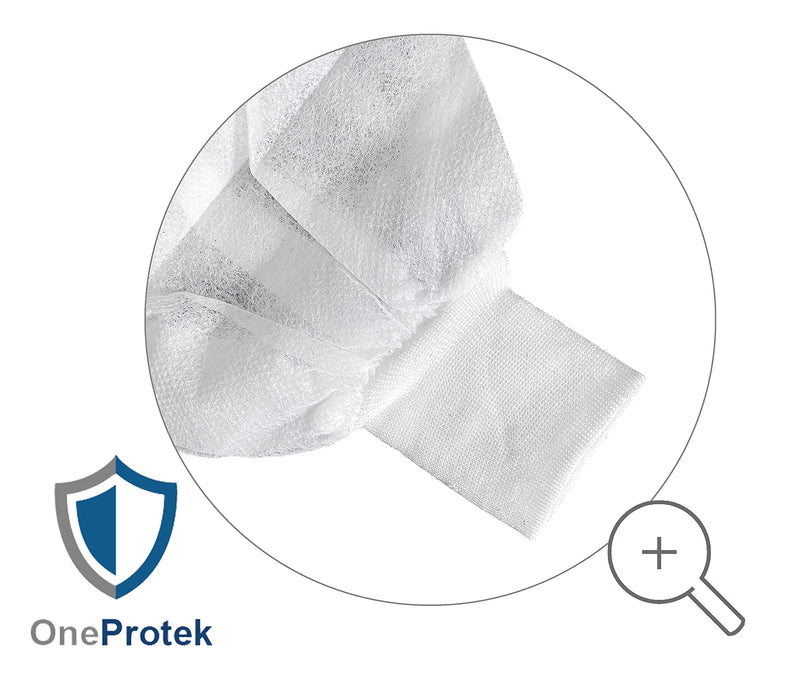 25g Disposable Book Coat with Zip White XL (XXL, 1 Piece) XXL