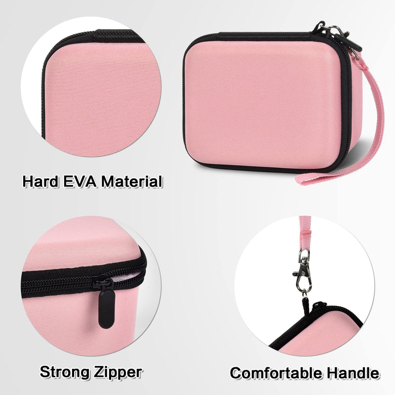 Vlogging Camera Case Compatible with brewene/for Femivo/for KVUTCIEIN/for Duluvulu 4K 48MP Digital Cameras for Youtube. Vlog Camera Carrying Storage for Lens, Cable and Other Accessories (Pink) Pink