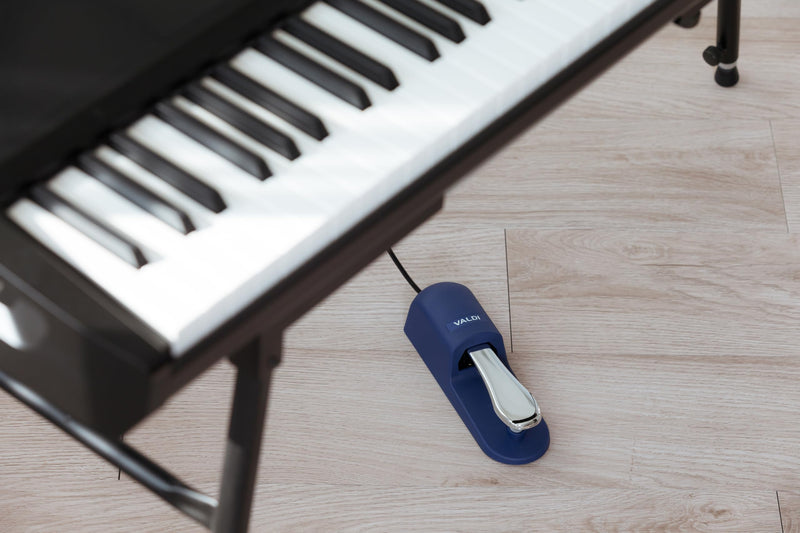 [AUSTRALIA] - VALDI BP-3 Sustain Pedal - Universal Pedal for Keyboard Piano, Digital Pianos, MIDI Keyboards & Synths - Conversion Switch for All Brands - 1/4'' Jack, Anti-Slip Design, Extended Cable (BULE) BULE 