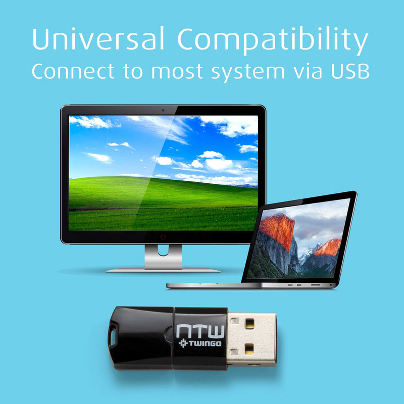 NTW Twingo: Micro SD Card Reader/ Memory Card Reader/ USB 2.0 Adapter/ Micro USB OTG/ Portable Micro SD Card Reader for Android Phone/MacBook/ PC/ Tablets - 2 Pack