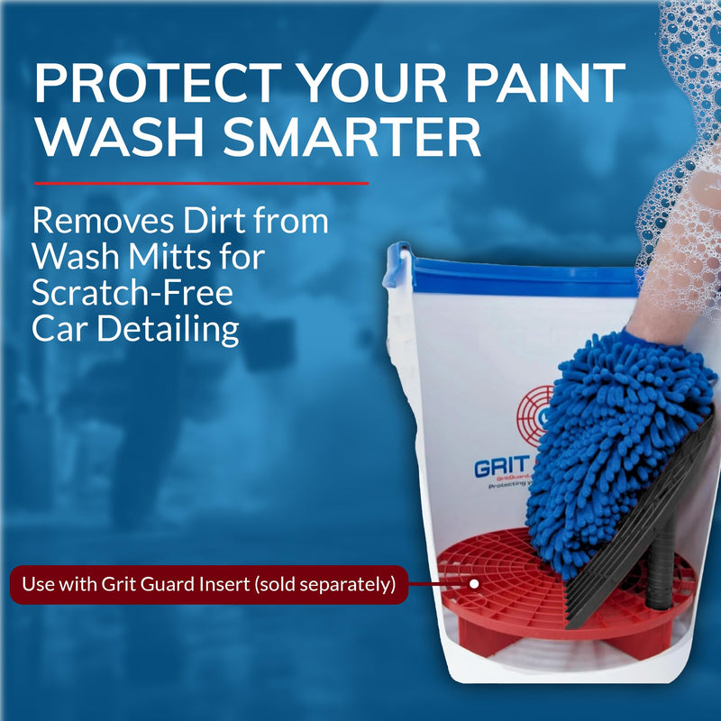 [AUSTRALIA] - Grit Guard Washboard Bucket Insert, Removes Dirt from Wash Mitt for Car Detailing, Attaches to Grit Guard Insert, Fits Most 3-6 Gallon Car Wash Buckets - Black 