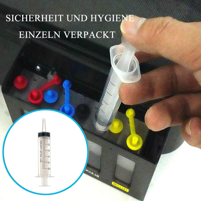 KOMUNJ Large Plastic Syringe with 1 Hose for Engine Oil Liquid Animal Feeding Experiments Industrial Use (60 ml) 60 ml