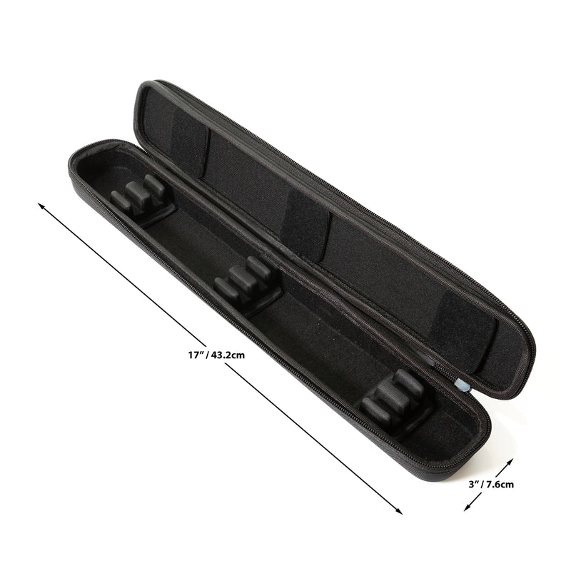Conductor Baton Case - Black Holder with Carrying Strap - Adjustable Inserts - Complete with Small Accessory Storage Case