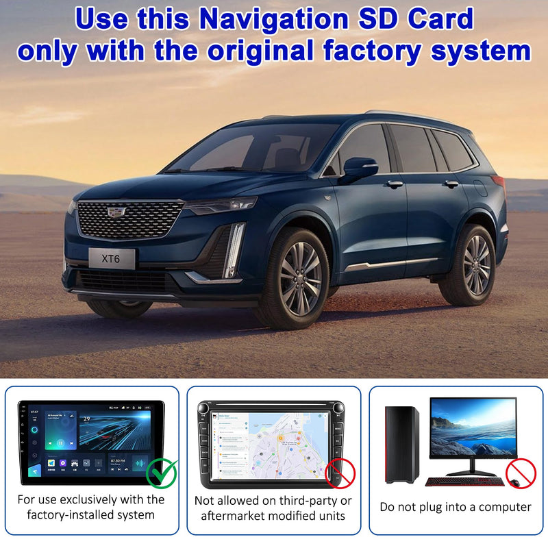 2026 Navigation SD Card for USA/Canada/Mexico, Latest GM Navigation Map Compatible with Buick Cadillac Chevrolet GMC 2019-2024, GPS SD Card Part 8571 3512 ﻿