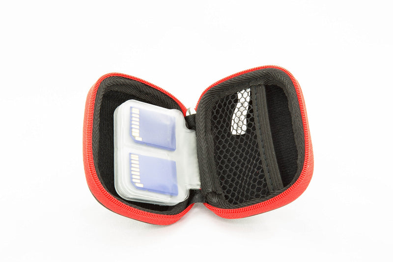 Leap Outdoors Weather-Resistant Protective SD SDHC Memory Card Storage Carrying Case for Photography and Trail Camera Card Reader and 12 SD Cards with Mesh Pocket