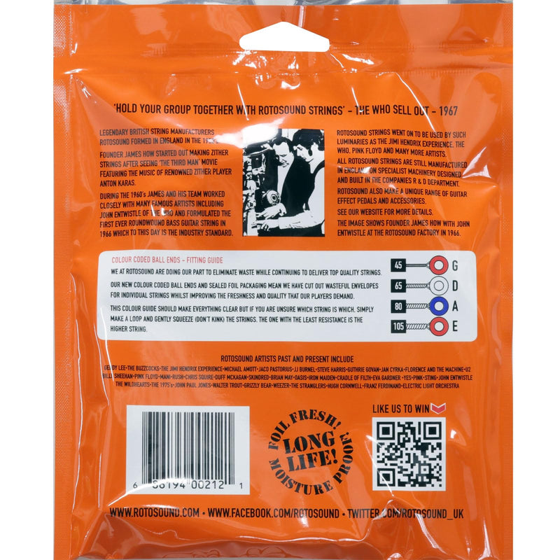 Rotosound CRS RN66LD Swing Bass Strings 45-105 Vintage
