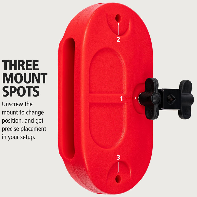 Meinl Percussion Block with Adjustable Mount, Low Pitch – NOT MADE IN CHINA – For Perc Rigs, Drum Set or Marching Band, TWO-YEAR WARRANTY (MPE4R)