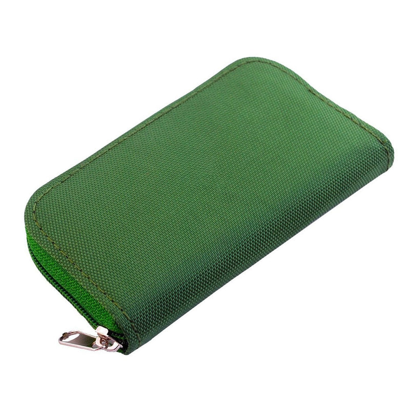 [2-Pack] Memory Card Case - Carrying Case Suitable for Micro SD, Mini SD and 4X CF, Card Holder Bag Wallet for Media Storage Organization (Blue+Green) Blue+Green