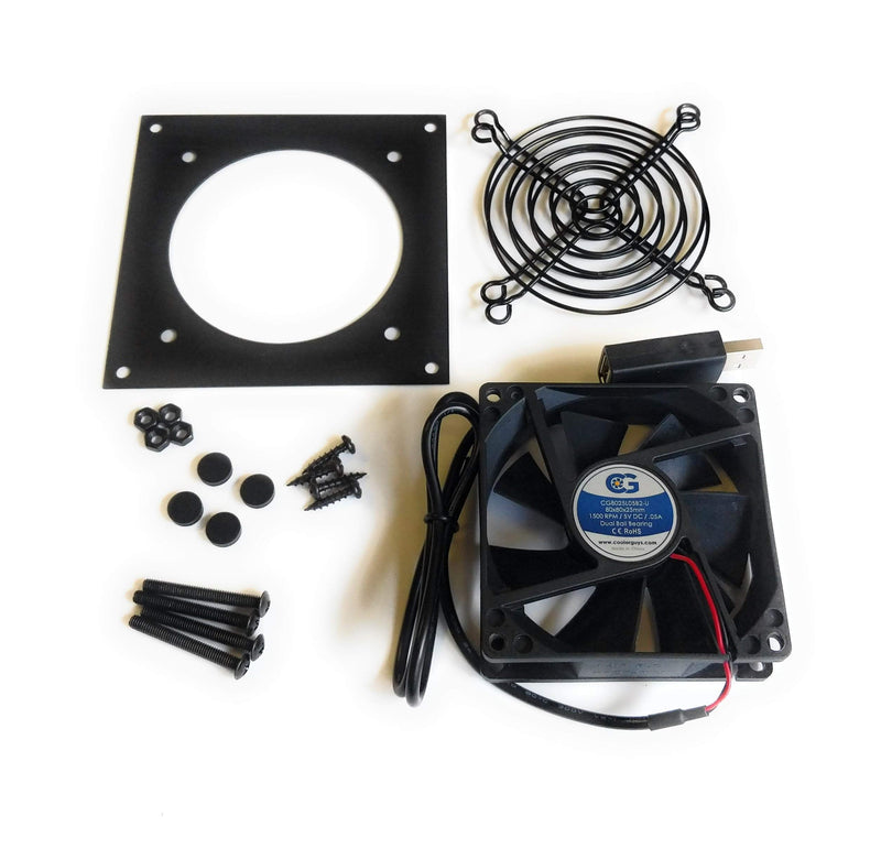 Coolerguys USB Powered Cooling Fan Kits (Single 80mm) Single 80mm