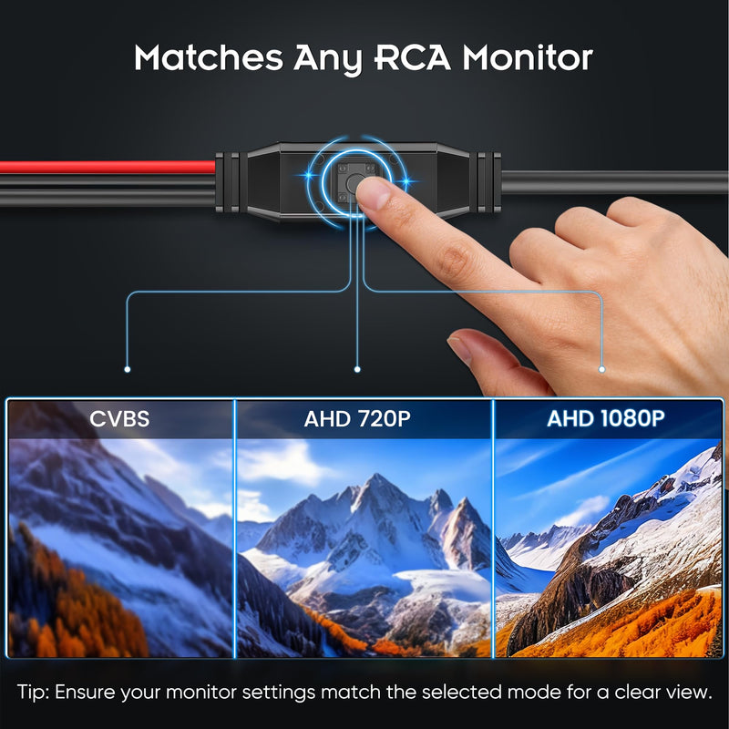 PixelMan AS-2 Back Up Camera - Rear View Backup Camera for Car and Truck | AHD 1080P Mini Reverse Camera, 170° Wide Angle, Night & Day Crystal-Clear Vision, IP69 Waterproof Metal Housing