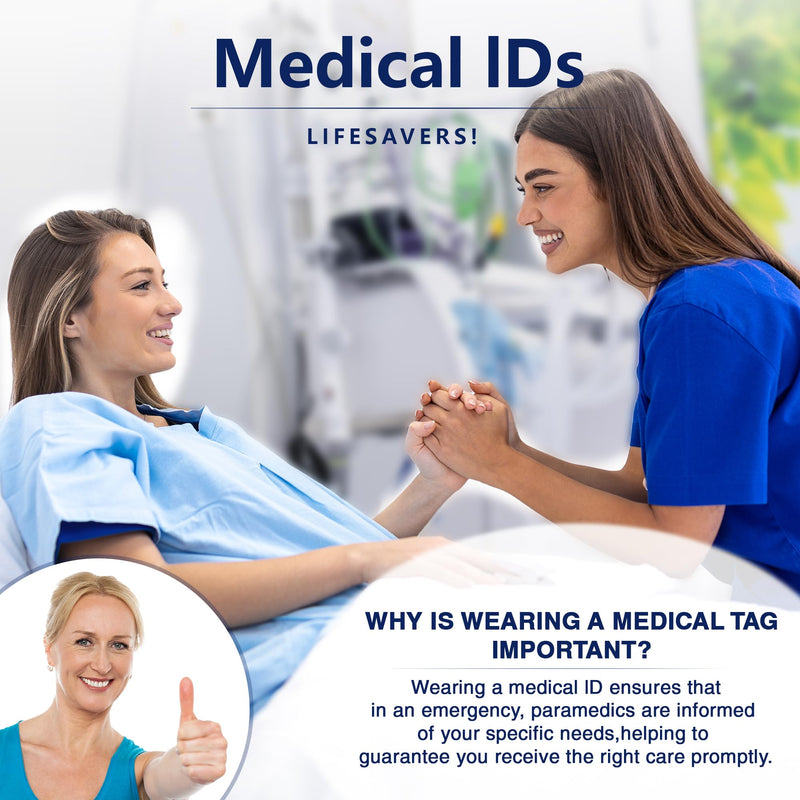 Divoti EpiPen Inside Bag Tag 1.25" with Quick Clip | Pre-Engraved, Dual-Sided & Bold Lettering - Stainless Steel & Heavy-Duty Construction - Medical Alert ID Tag for Emergency 1 Unit: Stainless Steel / Dual-sided 1.25" Quick Clip