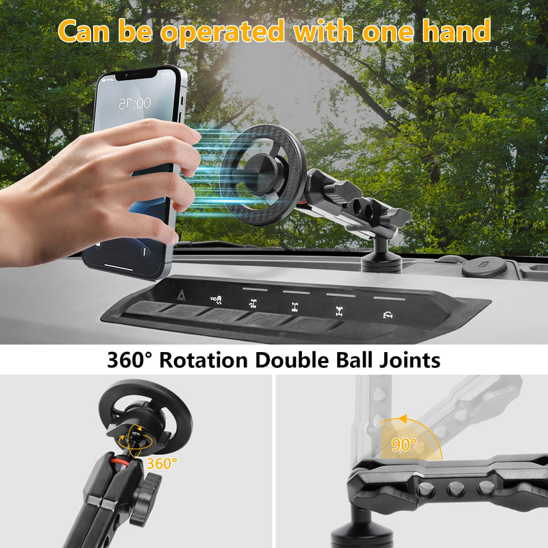 Magnetic Phone Mount, for 2021-2026 Ford Bronco 2/4 Door Interior | Magnetic Phone Holder Cradle with ABS & Aluminum Alloy Construction for Bronco Accessories (Not for Bronco Sport)