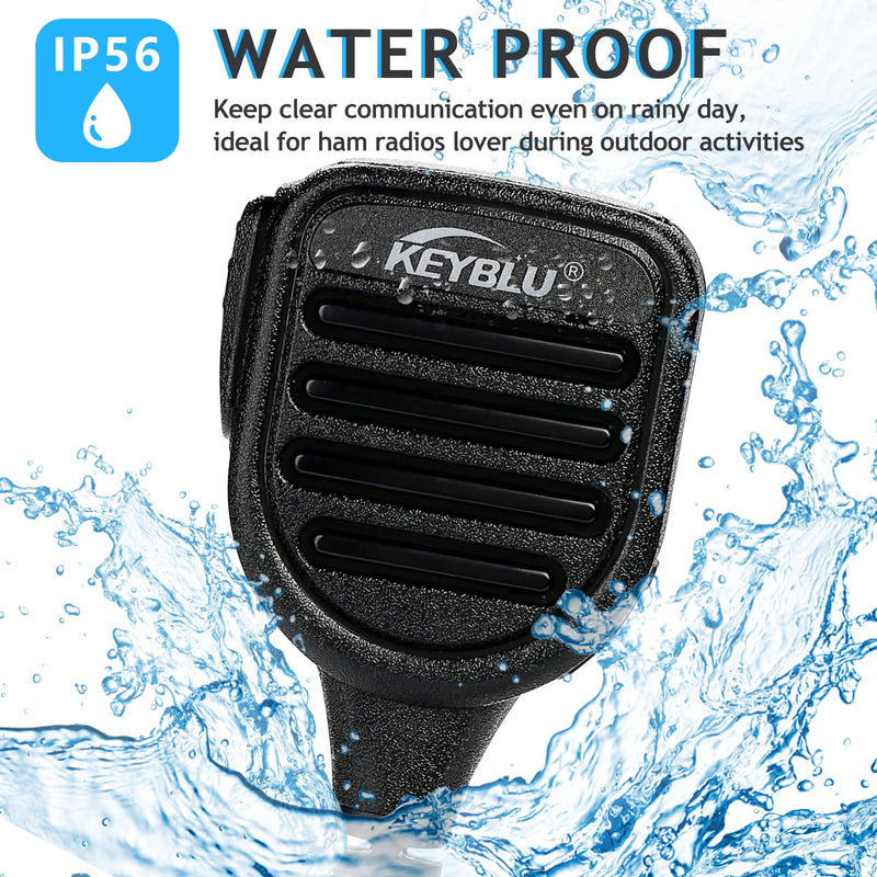 [AUSTRALIA] - CP200D Waterproof Shoulder Speaker Mic 2 Pin Radio Microphone with 3.5mm Audio Jack Compatible with Motorola CP200 CLS1410 CLS1110 RDM2070D Walkie Talkie(for Motorola, Black with 3.5 mm Jack) for MOTOROLA 