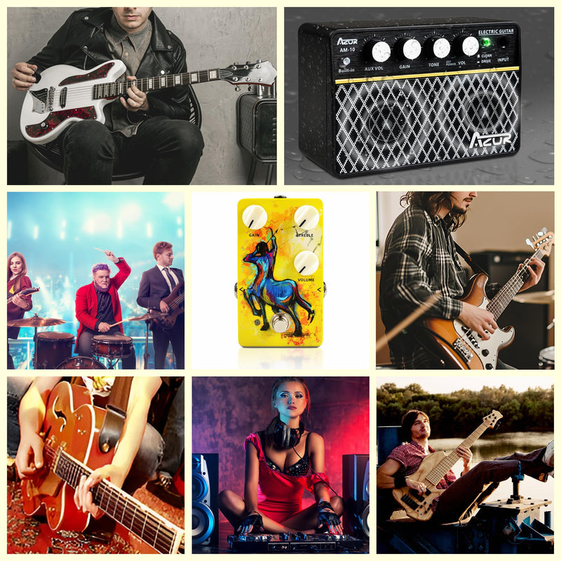 [AUSTRALIA] - AZOR SAG OVER DRIVE Analog Overdrive Pedal - True Bypass with Tilt-Angle Footswitch, High Gain Effects for Electric Guitar, 3-Knob Control (GAIN/VOLUME/TONE), DC9V Powered, Low Noise 