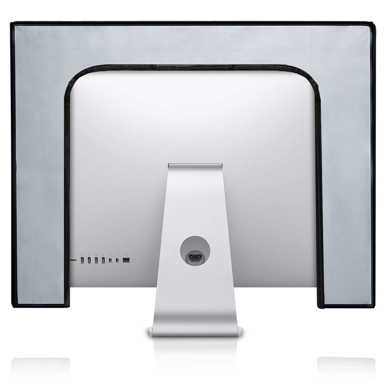 kwmobile Monitor Cover Compatible with 27-28" Monitor - Monitor Cover Dust PC Screen Protector - Light Grey