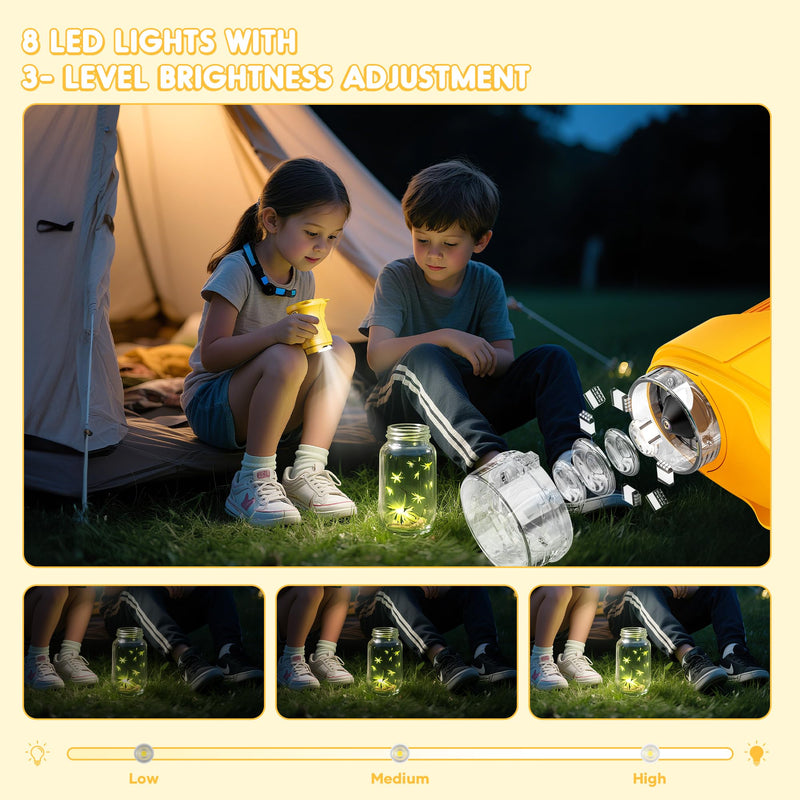 [AUSTRALIA] - 1000X Handheld Digital Microscope for Kids : Wonderquest Microscope with 2.0" IPS Screen, STEM Toys for Ages 3-6 8-13 Girls Boys Child, Portable Edu Gift Age 4-6 8-12 Children Students Yellow 