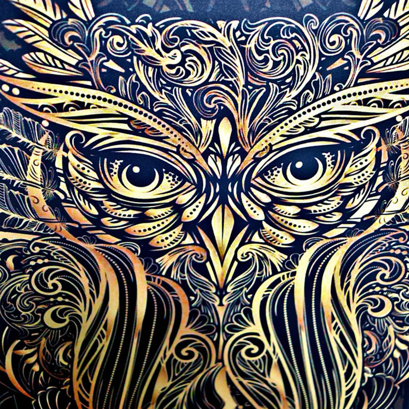 Owl Shaman Drum, 10 Inch Owl Pattern Handmade Shaman Drum With Drum Stick, Instrumental Shaman Alchemy Moon Drum, Sound Healer Shaman Drum For Spiritual Music, Reflection Meditation (#1)