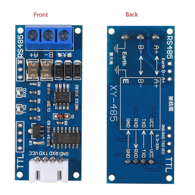 ALMOCN 5 Pack TTL to RS485 Adapter Module 3.3V 5V 485 to TTL Signal Single Chip Serial Port Level Converter Borad with RXD, TXD Indicator 5PCS