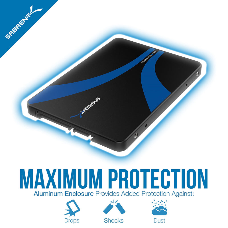 SABRENT mSATA to 2.5-Inch SATA III Aluminum Enclosure Adapter (EC-MSSA) mSATA to SATA