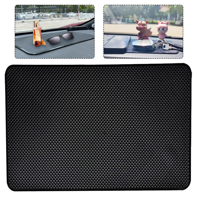 Car Dashboard Anti-Slip Mat, 10.6”x 5.9” Anti-Slip Sticky Pad for Car Dashboard, Non-Slip Mat for Phones, Sunglasses, Electronics & Accessories – Reusable Sticky Dash Fix, Heat-Resistant, No Residue