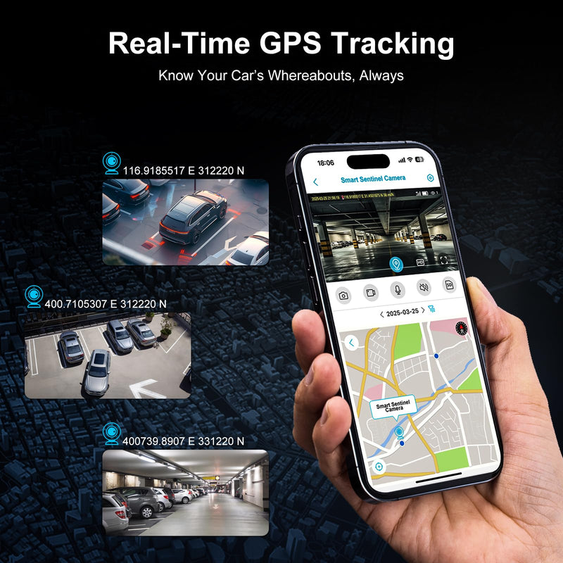 4G LTE Car Dash Cam Front and Cabin Camera,Car Camera with SIM Card (No WiFi),64GB SD Card,Dashcam with Night Vision,Remote Live-View,24/7 Parking Mode,Radar Motion Detection,GPS Tracking,OBD Power
