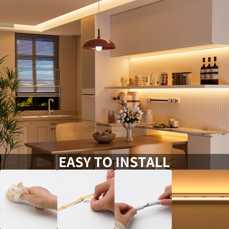 [AUSTRALIA] - PAUTIX COB LED Strip Light 32.8ft/10m 5040LEDs Warm White 2700K,High Lumen Flexible CRI93+ LED Tape Super Bright DC24V,for Cabinet Home DIY Lighting Projects(Power Supply & Controller Not Included) 2700K/32.8ft 