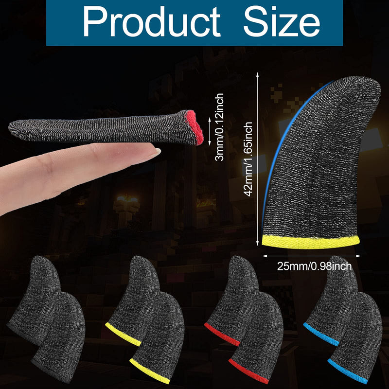 40 Pieces Gaming Finger Sleeve For Gaming Thumb Sleeves Mobile Gaming Finger Protector (Simple Colors) Simple Colors