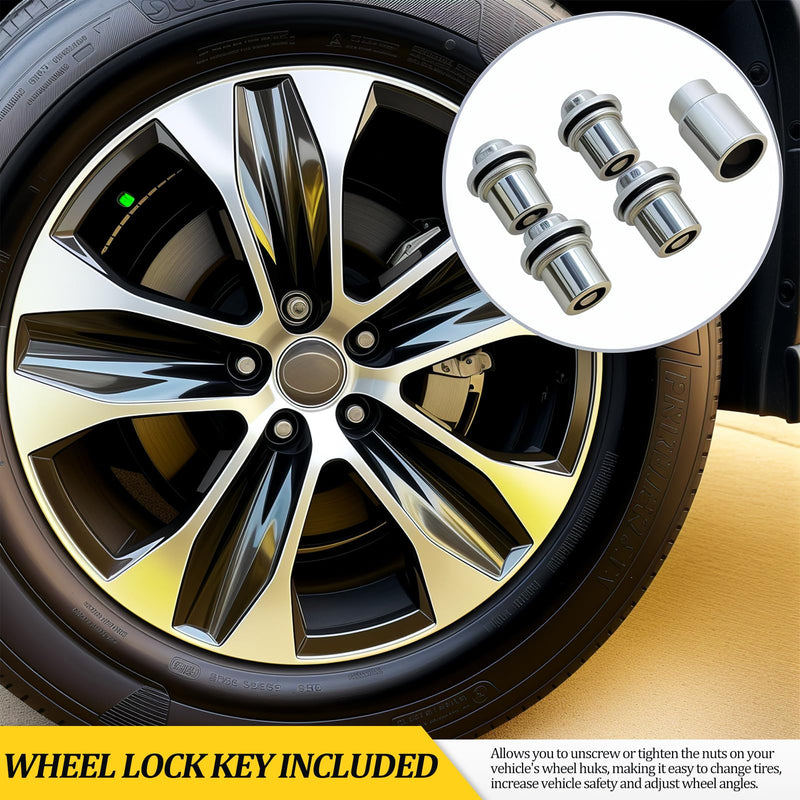 Wheel Lock Lug Nut Anti Theft Set for 2004-2025 Honda Accord CR-V Civic Fit | For 2008-2012 Accord, 2007-2016, 2023-2025 CR-V, 2016 Civic, 2023-2025 HR-V, 2007-2012, 2015-2020 Fit, 2011-2016 CR-Z