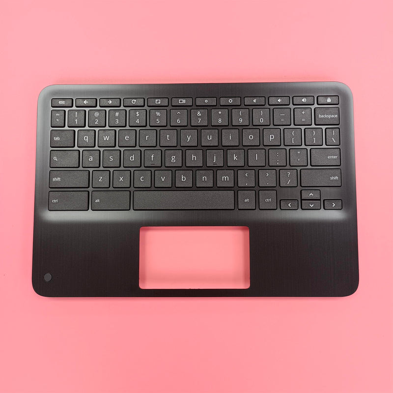 LTPRPTS Replacement Laptop Upper Case Palmrest Keyboard Assembly Part for HP Chromebook X360 11MK G3 EE M49312-001 Black