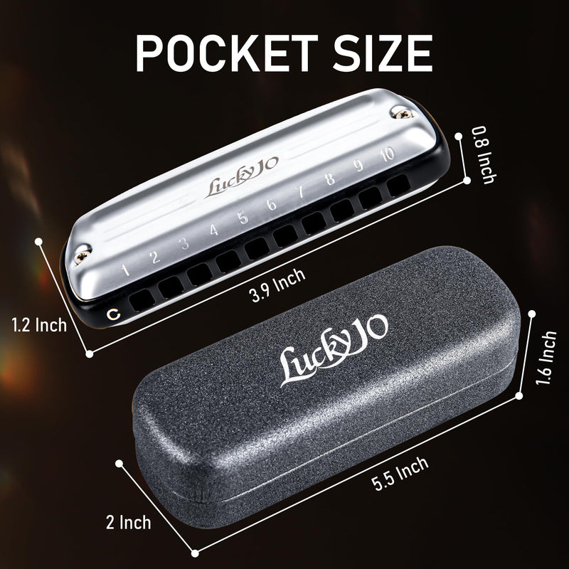 [AUSTRALIA] - East top Lucky 10 Harmonica, Professional 10 Holes Mouth Organ For All Levels Adults, Professionals and Players 