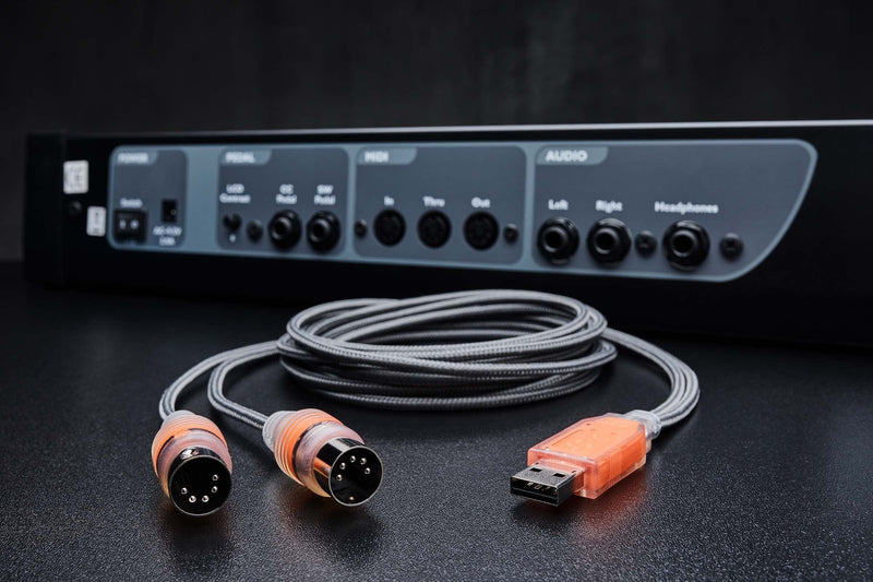 ESI MIDIMATE eX: 2m/6.5ft High-Speed USB MIDI Cable, Plug & Play USB to MIDI Interface Adapter with 32 Inputs or Outputs for Extensive MIDI Setup for PC/Mac, MIDI to USB for Editing and Recording ESMMTEX