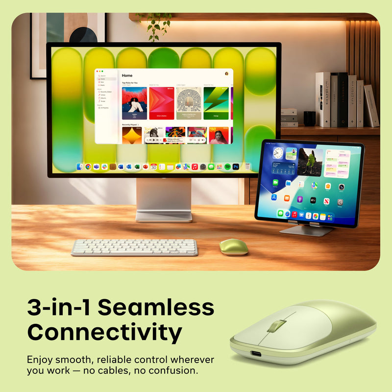 Satechi 6-in-2 USB-C Snap Hub, Slim EX Wireless Mouse for MacBook Neo - Citrus